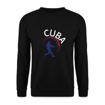 Latino Cuban Cuba Baseball - Unisex Pullover - Schwarz - Vorne - Alina (178cm) & Michal (187cm)