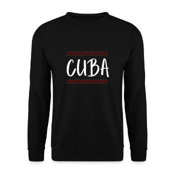 Latino Cuban Cuba Baseball - Unisex Pullover - Schwarz - Vorne - Alina (178cm) & Michal (187cm)