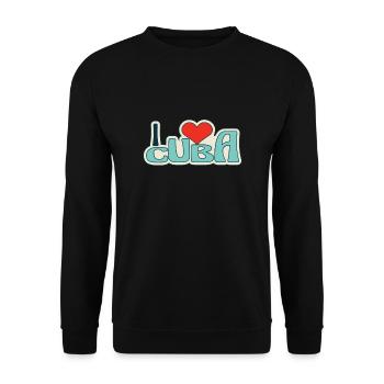Latino Cuban Cuba Baseball - Unisex Pullover - Schwarz - Vorne - Alina (178cm) & Michal (187cm)