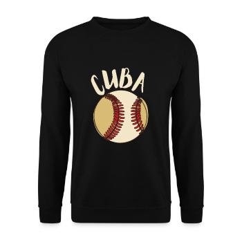 Latino Cuban Cuba Baseball - Unisex Pullover - Schwarz - Vorne - Alina (178cm) & Michal (187cm)