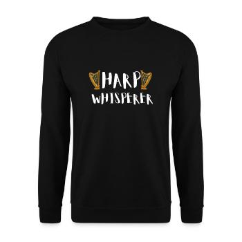 Harp Player Musician Musical Harpist - Unisex Pullover - Schwarz - Vorne - Alina (178cm) & Michal (187cm)