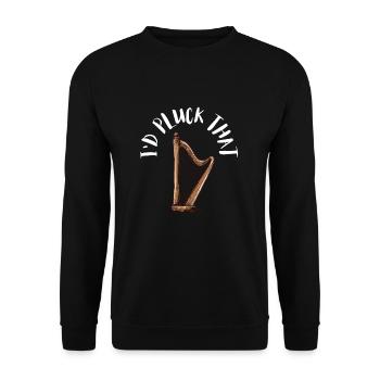 Harp Player Musician Musical Harpist - Unisex Pullover - Schwarz - Vorne - Alina (178cm) & Michal (187cm)