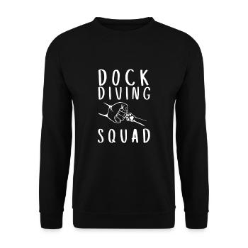 Dock Diving Canine Water Sport Dog Dock Jumping - Unisex Sweatshirt - black - Front - Alina (178cm) & Michal (187cm)