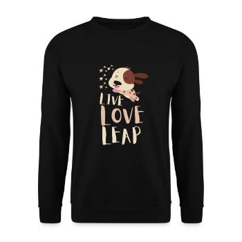 Dock Diving Canine Water Sport Dog Dock Jumping - Unisex Sweatshirt - black - Front - Alina (178cm) & Michal (187cm)