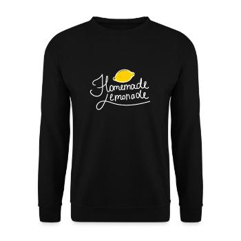 Sell Lemonade Stand Boss Juice Business Lemon - Unisex Pullover - Schwarz - Vorne - Alina (178cm) & Michal (187cm)
