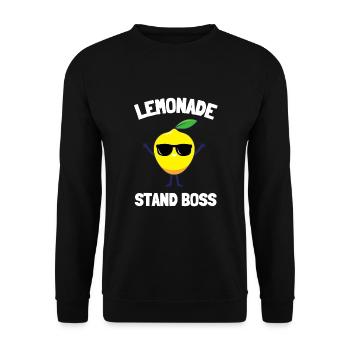 Sell Lemonade Stand Boss Juice Business Lemon - Unisex Pullover - Schwarz - Vorne - Alina (178cm) & Michal (187cm)