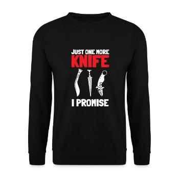 Hunting Knife Collector Flipping Knife, - Unisex Pullover - Schwarz - Vorne - Alina (178cm) & Michal (187cm)