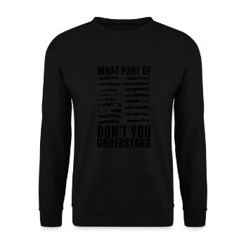 Couteau de chasse à retourner un couteau de collectionneur, - Sweat-shirt Unisexe - noir - Devant - Alina (178cm) & Michal (187cm)