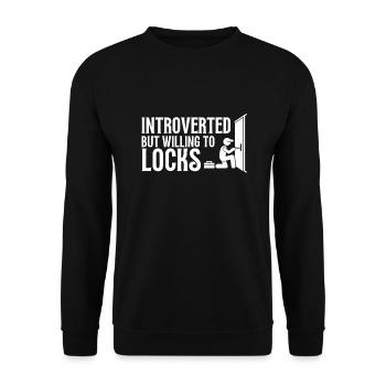 Lockpick Lockpicking Professional Locksmith - Unisex Sweatshirt - black - Front - Alina (178cm) & Michal (187cm)