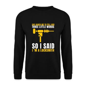 Lockpick Lockpicking Professional Locksmith - Unisex Sweatshirt - black - Front - Alina (178cm) & Michal (187cm)