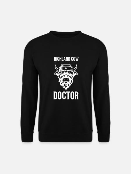 Highland Cow Breeder Scottish Cattle Hairy Cow - Unisex Pullover - Schwarz