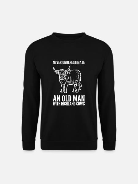 Highland Cow Breeder Scottish Cattle Hairy Cow - Unisex Sweatshirt - black