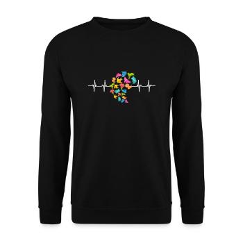 Artisanat de pliage de papier japonais Origami Master - Sweat-shirt Unisexe - noir - Devant - Alina (178cm) & Michal (187cm)