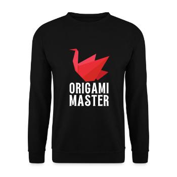 Artisanat de pliage de papier japonais Origami Master - Sweat-shirt Unisexe - noir - Devant - Alina (178cm) & Michal (187cm)