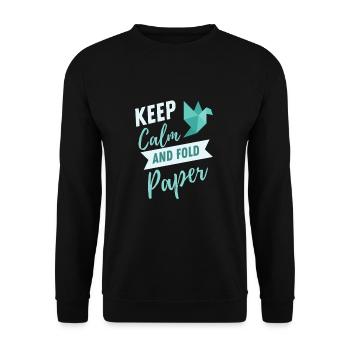 Artisanat de pliage de papier japonais Origami Master - Sweat-shirt Unisexe - noir - Devant - Alina (178cm) & Michal (187cm)