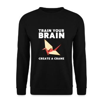 Artisanat de pliage de papier japonais Origami Master - Sweat-shirt Unisexe - noir - Devant - Alina (178cm) & Michal (187cm)