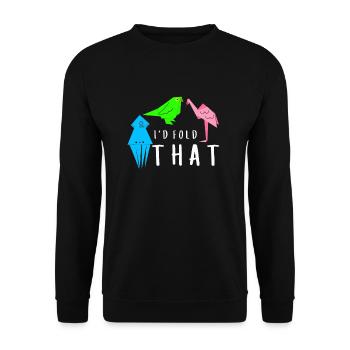 Artisanat de pliage de papier japonais Origami Master - Sweat-shirt Unisexe - noir - Devant - Alina (178cm) & Michal (187cm)