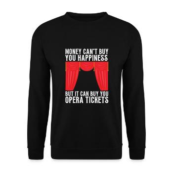 Tenor Singer Choir Vocalist Theatre Student, Opera - Unisex Pullover - Schwarz - Vorne - Alina (178cm) & Michal (187cm)
