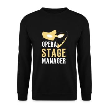 Tenor Singer Choir Vocalist Theatre Student, Opera - Unisex Pullover - Schwarz - Vorne - Alina (178cm) & Michal (187cm)
