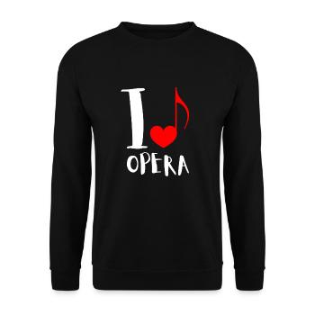 Tenor Singer Choir Vocalist Theatre Student, Opera - Unisex Pullover - Schwarz - Vorne - Alina (178cm) & Michal (187cm)