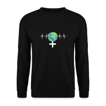 Female Stem Scientist Technology Student, - Unisex Sweatshirt - black - Front - Alina (178cm) & Michal (187cm)