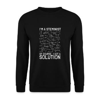 Female Stem Scientist Technology Student, - Unisex Sweatshirt - black - Front - Alina (178cm) & Michal (187cm)