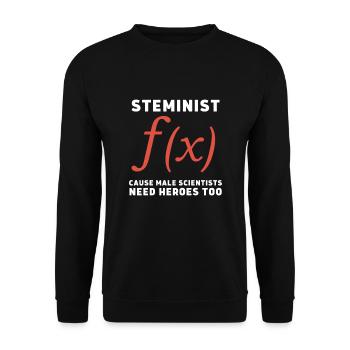 Female Stem Scientist Technology Student, - Unisex Sweatshirt - black - Front - Alina (178cm) & Michal (187cm)