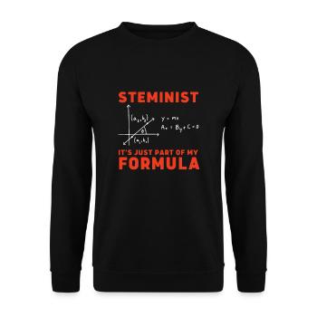 Female Stem Scientist Technology Student, - Unisex Sweatshirt - black - Front - Alina (178cm) & Michal (187cm)
