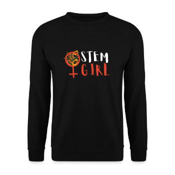 Female Stem Scientist Technology Student, - Unisex Sweatshirt - black - Front - Alina (178cm) & Michal (187cm)