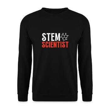Female Stem Scientist Technology Student, - Unisex Sweatshirt - black - Front - Alina (178cm) & Michal (187cm)