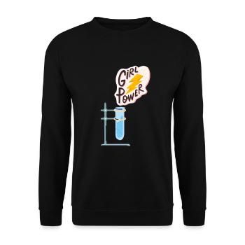 Female Stem Scientist Technology Student, - Unisex Sweatshirt - black - Front - Alina (178cm) & Michal (187cm)
