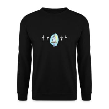 Terrestrial Tree Kingfisher Australian Bird, - Unisex Pullover - Schwarz - Vorne - Alina (178cm) & Michal (187cm)