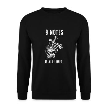 Bagpipe Teacher Player Scotsman Bagpiping - Unisex Pullover - Schwarz - Vorne - Alina (178cm) & Michal (187cm)