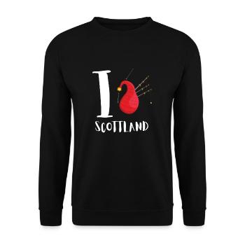 Bagpipe Teacher Player Scotsman Bagpiping - Unisex Pullover - Schwarz - Vorne - Alina (178cm) & Michal (187cm)