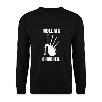 Bagpipe Teacher Player Scotsman Bagpiping - Unisex Pullover - Schwarz - Vorne - Alina (178cm) & Michal (187cm)
