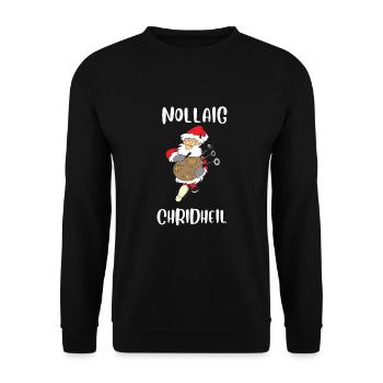 Bagpipe Teacher Player Scotsman Bagpiping - Unisex Pullover - Schwarz - Vorne - Alina (178cm) & Michal (187cm)