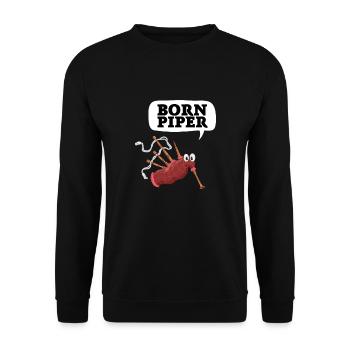 Bagpipe Teacher Player Scotsman Bagpiping - Unisex Pullover - Schwarz - Vorne - Alina (178cm) & Michal (187cm)