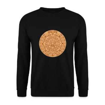 Calendario Azteca Mexican Heritage Maya Aztec - Sweat-shirt Unisexe - noir - Devant - Alina (178cm) & Michal (187cm)