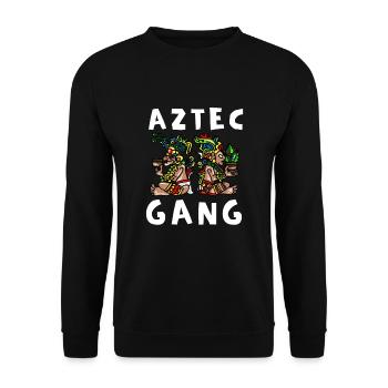 Calendario Azteca Mexican Heritage Mayan Aztec - Unisex Pullover - Schwarz - Vorne - Alina (178cm) & Michal (187cm)