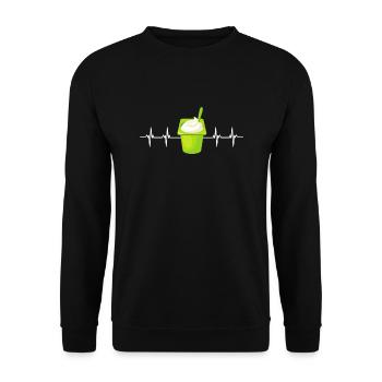 Probiotics Dairy Products, Frozen Yogurt - Unisex Sweatshirt - black - Front - Alina (178cm) & Michal (187cm)