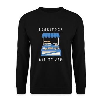 Probiotics Dairy Products, Frozen Yogurt - Unisex Sweatshirt - black - Front - Alina (178cm) & Michal (187cm)