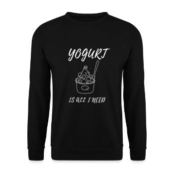 Probiotics Dairy Products, Frozen Yogurt - Unisex Sweatshirt - black - Front - Alina (178cm) & Michal (187cm)