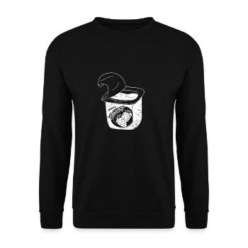 Probiotics Dairy Products, Frozen Yogurt - Unisex Sweatshirt - black - Front - Alina (178cm) & Michal (187cm)