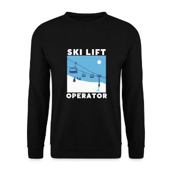Soulevez-vous même Bro Ski - Sweat-shirt Unisexe - noir - Devant - Alina (178cm) & Michal (187cm)