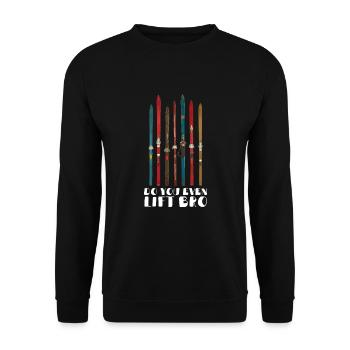 Soulevez-vous même Bro Ski - Sweat-shirt Unisexe - noir - Devant - Alina (178cm) & Michal (187cm)