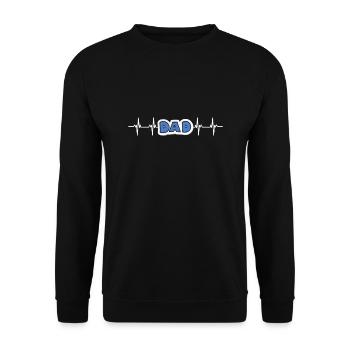 Protective Girl Dad, Dating My Daughter - Unisex Pullover - Schwarz - Vorne - Alina (178cm) & Michal (187cm)