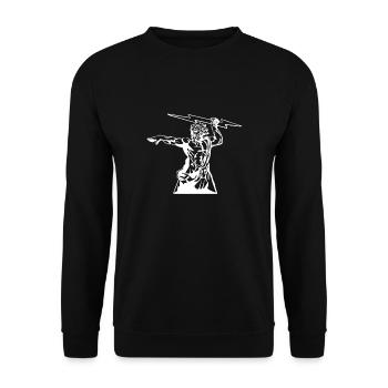 Greek Mythology Gods Ancient Greece - Unisex Sweatshirt - black - Front - Alina (178cm) & Michal (187cm)