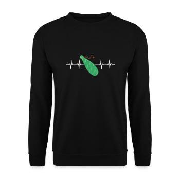 Maori Hei Tiki Tribal Tattoo Nouvelle-Zélande - Sweat-shirt Unisexe - noir - Devant - Alina (178cm) & Michal (187cm)