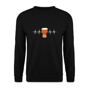 Maori Hei Tiki Tribal Tattoo Nouvelle-Zélande - Sweat-shirt Unisexe - noir - Devant - Alina (178cm) & Michal (187cm)