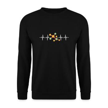10 ans Science Anniversaire Kid 9 - Sweat-shirt Unisexe - noir - Devant - Alina (178cm) & Michal (187cm)